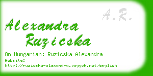 alexandra ruzicska business card